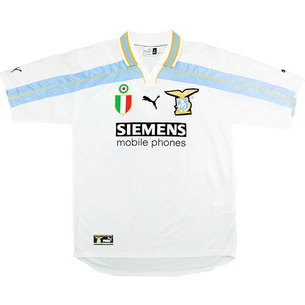 Thailande Maillot Football Lazio Domicile Retro 2000 2002 Blanc